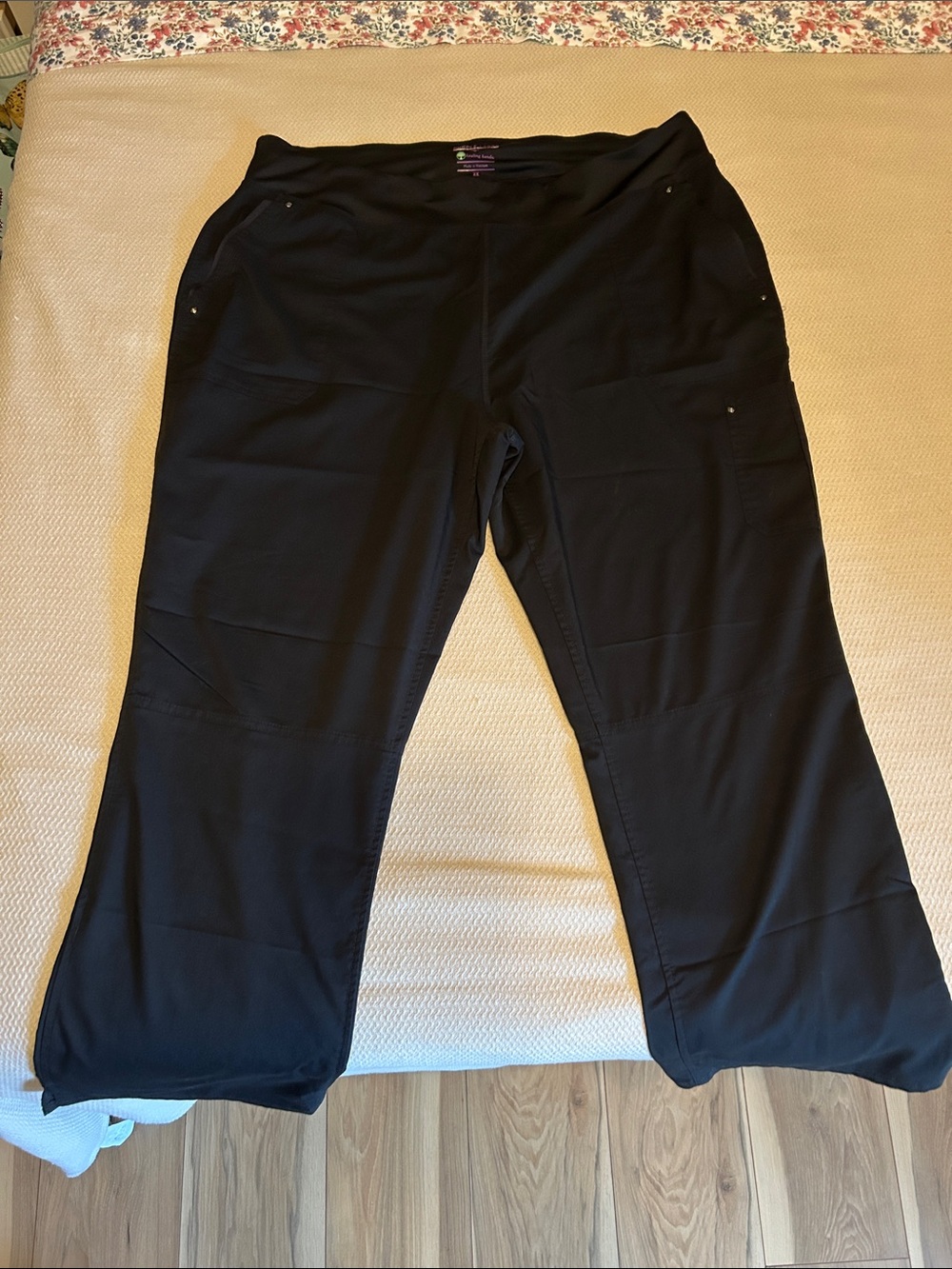 Black Healing Hands Purple Label Yoga Scrub Pants 2X